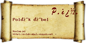 Polák Ábel névjegykártya